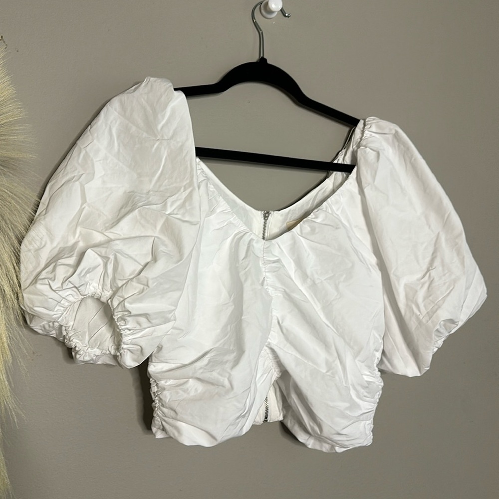 White Ruched Top
